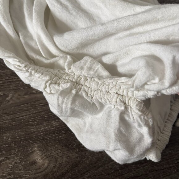 Free People Harem Pants Jumpsuit Playsuit Womens M Ivory Boho Hippie Lagenlook - Picture 5 of 16